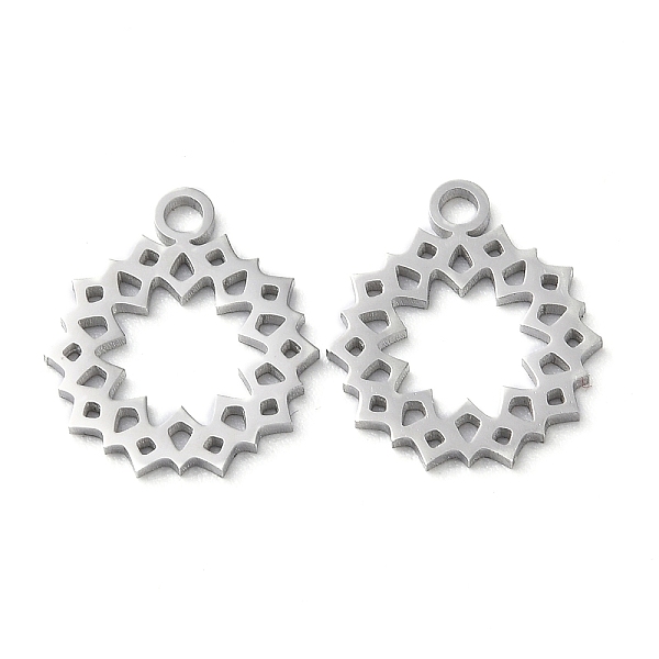 PandaHall 304 Stainless Steel Charms, Manual Polishing, Hollow Out Flower, Platinum, 13.5x12x1mm, Hole: 1.6mm 304 Stainless Steel Flower
PandaHall 304 Stainless Steel Charms, Manual Polishing, Hollow Out Flower, Platinum, 13.5x12x1mm, Hole: 1.6mm 304 Stainless Steel Flower