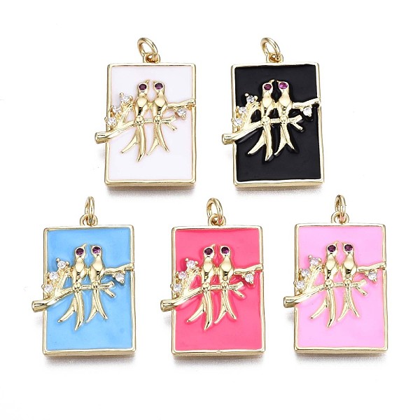 PandaHall Brass Micro Pave Clear Cubic Zirconia Pendants, with Enamel and Jump Rings, Cadmium Free & Nickel Free & Lead Free, Real 16K Gold..., Multicolor
PandaHall Brass Micro Pave Clear Cubic Zirconia Pendants, with Enamel and Jump Rings, Cadmium Free & Nickel Free & Lead Free, Real 16K Gold..., Multicolor