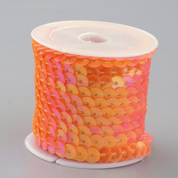 PandaHall Eco-Friendly Plastic Paillette Beads, Sequins Beads, Ornament Accessories, AB Color, Flat Round, Dark Orange, 6mm, about 5m/roll...
PandaHall Eco-Friendly Plastic Paillette Beads, Sequins Beads, Ornament Accessories, AB Color, Flat Round, Dark Orange, 6mm, about 5m/roll...