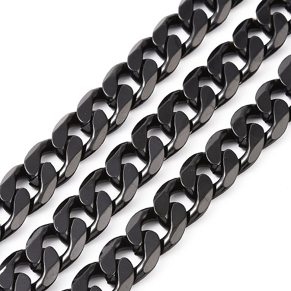 PandaHall 304 Stainless Steel Cuban Link Chains, Twisted Chains, Unwelded, Electrophoresis Black, 10mm, Links: 13.5x10x3mm 304 Stainless...
PandaHall 304 Stainless Steel Cuban Link Chains, Twisted Chains, Unwelded, Electrophoresis Black, 10mm, Links: 13.5x10x3mm 304 Stainless...
