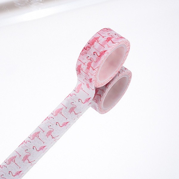 PandaHall DIY Scrapbook Decorative Paper Tapes, Adhesive Tapes, Flamingos, Pink, 15mm, 5m/roll(5.46yards/roll) Paper Pink
PandaHall DIY Scrapbook Decorative Paper Tapes, Adhesive Tapes, Flamingos, Pink, 15mm, 5m/roll(5.46yards/roll) Paper Pink