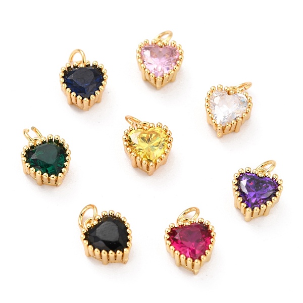 PandaHall Real 18K Gold Plated Brass Inlaid Cubic Zirconia Charms, with Jump Ring, Long-Lasting Plated, Heart, Mixed Color, 8.5x7x4mm, Jump..., Multicolor
PandaHall Real 18K Gold Plated Brass Inlaid Cubic Zirconia Charms, with Jump Ring, Long-Lasting Plated, Heart, Mixed Color, 8.5x7x4mm, Jump..., Multicolor