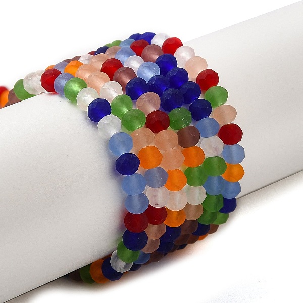 PandaHall Transparent Glass Beads Strands, Faceted, Frosted, Rondelle, Mixed Color, 4mm, Hole: 1mm Glass Rondelle Multicolor
PandaHall Transparent Glass Beads Strands, Faceted, Frosted, Rondelle, Mixed Color, 4mm, Hole: 1mm Glass Rondelle Multicolor