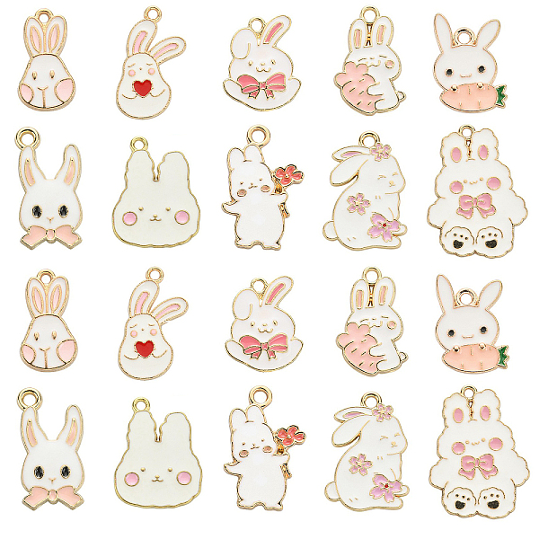PandaHall 50Pcs 10 Styles Alloy Enamel Pendants, Rabbit Charms, Light Gold, White, 15~31x9~23x1.5~2mm, Hole: 1.5~2mm, 5pcs/style...
PandaHall 50Pcs 10 Styles Alloy Enamel Pendants, Rabbit Charms, Light Gold, White, 15~31x9~23x1.5~2mm, Hole: 1.5~2mm, 5pcs/style...