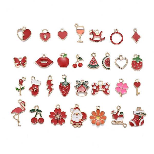 PandaHall 60Pcs 30 Styles Alloy Enamel Pendants, Light Gold, Lead Free & Cadmium Free, Mixed Shape, Red, 20.5x17.5x1.5mm, Hole: 2mm...
PandaHall 60Pcs 30 Styles Alloy Enamel Pendants, Light Gold, Lead Free & Cadmium Free, Mixed Shape, Red, 20.5x17.5x1.5mm, Hole: 2mm...