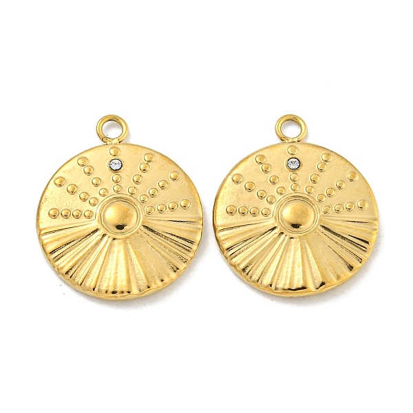 PandaHall Vacuum Plating 304 Stainless Steel Pendants, with Cubic Zirconia, Flat Round Charms, Real 18K Gold Plated, 18x15.5x2mm, Hole..., Clear
PandaHall Vacuum Plating 304 Stainless Steel Pendants, with Cubic Zirconia, Flat Round Charms, Real 18K Gold Plated, 18x15.5x2mm, Hole..., Clear
