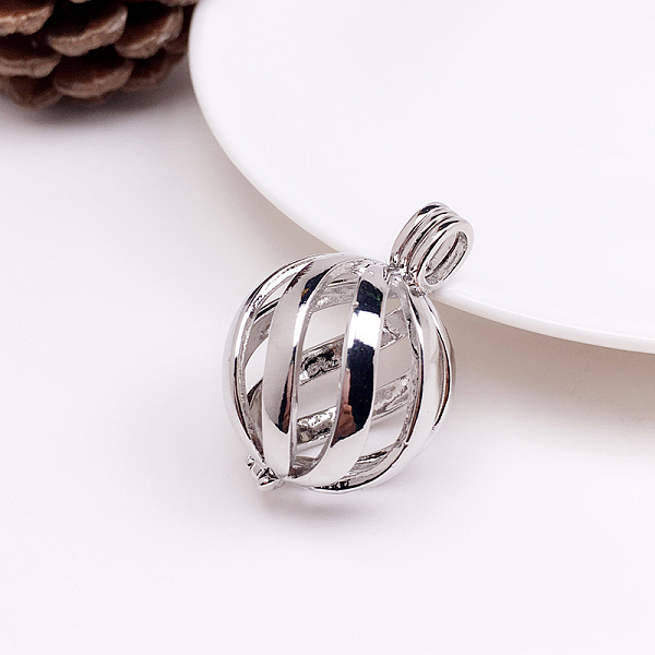PandaHall Brass Bead Cage Pendants, Hollow Round Charms, for Chime Ball Pendant Necklaces Making, Platinum, 32.5x22mm Brass Round
PandaHall Brass Bead Cage Pendants, Hollow Round Charms, for Chime Ball Pendant Necklaces Making, Platinum, 32.5x22mm Brass Round