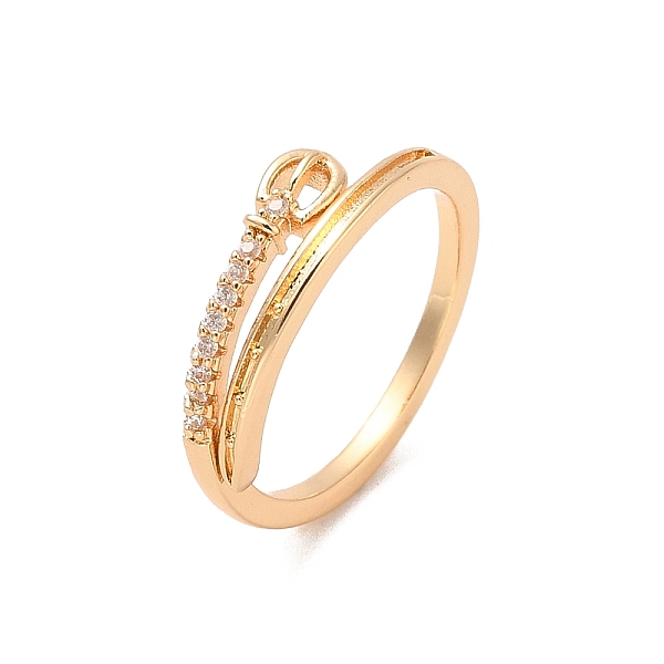 PandaHall Brass Micro Pave Cubic Zirconia Open Cuff Rings, Light Gold, Inner Diameter: 15.5mm Brass+Cubic Zirconia
PandaHall Brass Micro Pave Cubic Zirconia Open Cuff Rings, Light Gold, Inner Diameter: 15.5mm Brass+Cubic Zirconia