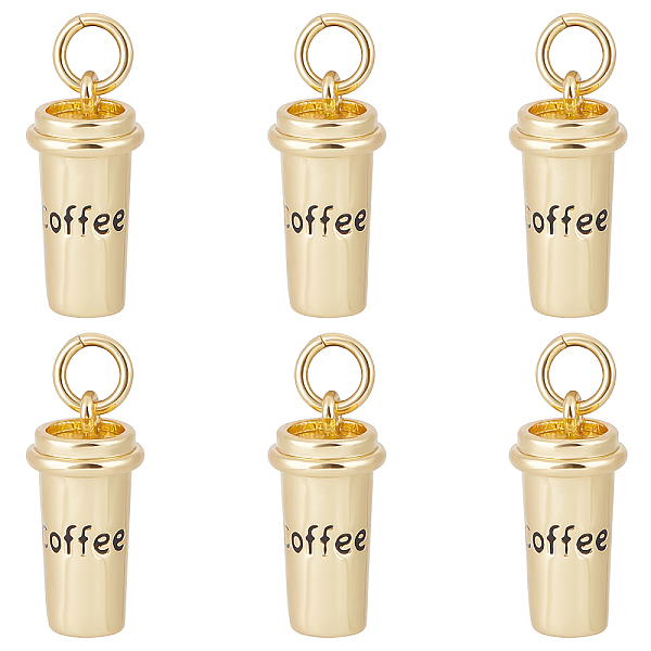 PandaHall Beebeecraft 1 Box 8Pcs Coffee Cup Charms 18K Gold Plated Coffee Pendants Charms with Jump Rings Hole: 3mm for DIY Gift Bracelets...
PandaHall Beebeecraft 1 Box 8Pcs Coffee Cup Charms 18K Gold Plated Coffee Pendants Charms with Jump Rings Hole: 3mm for DIY Gift Bracelets...