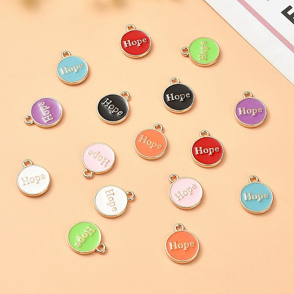 PandaHall 16Pcs 8 Colors Alloy Enamel Pendants, Light Gold, Flat Round with Word Hope, Mixed Color, 14.5x12x2mm, Hole: 1.5mm, 2pcs/color..., Multicolor
PandaHall 16Pcs 8 Colors Alloy Enamel Pendants, Light Gold, Flat Round with Word Hope, Mixed Color, 14.5x12x2mm, Hole: 1.5mm, 2pcs/color..., Multicolor