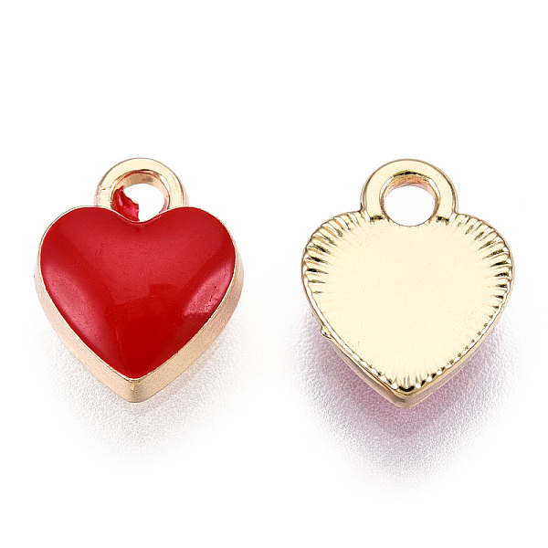 PandaHall Light Gold Plated Alloy Charms, with Enamel, Heart, Red, 10x8.5x2.5~3.5mm, Hole: 1.8mm Alloy+Enamel Heart Red
PandaHall Light Gold Plated Alloy Charms, with Enamel, Heart, Red, 10x8.5x2.5~3.5mm, Hole: 1.8mm Alloy+Enamel Heart Red