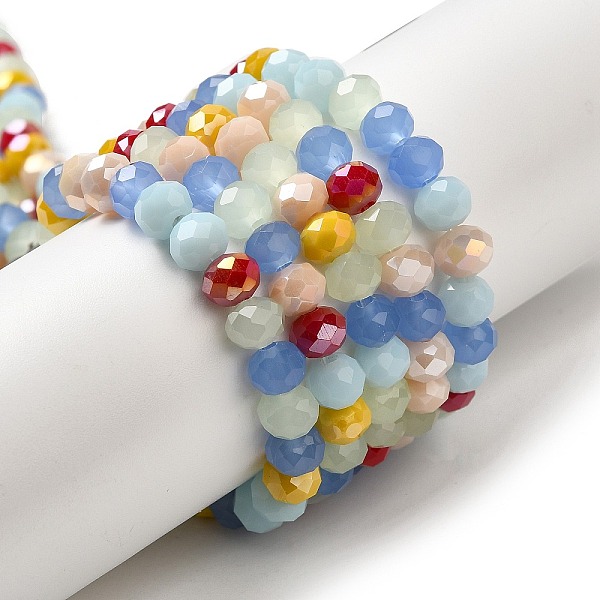 PandaHall Glass Beads Strands, Faceted, Rondelle, Mixed Color, 6x5mm, Hole: 1mm, about 85~88pcs/strand, 16.1~16.5 inch(41~42cm) Glass..., Multicolor
PandaHall Glass Beads Strands, Faceted, Rondelle, Mixed Color, 6x5mm, Hole: 1mm, about 85~88pcs/strand, 16.1~16.5 inch(41~42cm) Glass..., Multicolor
