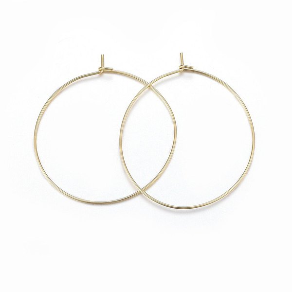 PandaHall 316 Surgical Stainless Steel Hoop Earrings, Ring, Real 18K Gold Plated, 21 Gauge, 35x0.7mm 316 Surgical Stainless Steel
PandaHall 316 Surgical Stainless Steel Hoop Earrings, Ring, Real 18K Gold Plated, 21 Gauge, 35x0.7mm 316 Surgical Stainless Steel