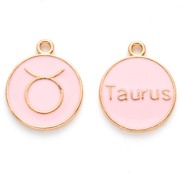 PandaHall Alloy Enamel Pendants, Cadmium Free & Lead Free, Flat Round with Constellation, Light Gold, Pink, Taurus, 22x18x2mm, Hole: 1.5mm...
PandaHall Alloy Enamel Pendants, Cadmium Free & Lead Free, Flat Round with Constellation, Light Gold, Pink, Taurus, 22x18x2mm, Hole: 1.5mm...