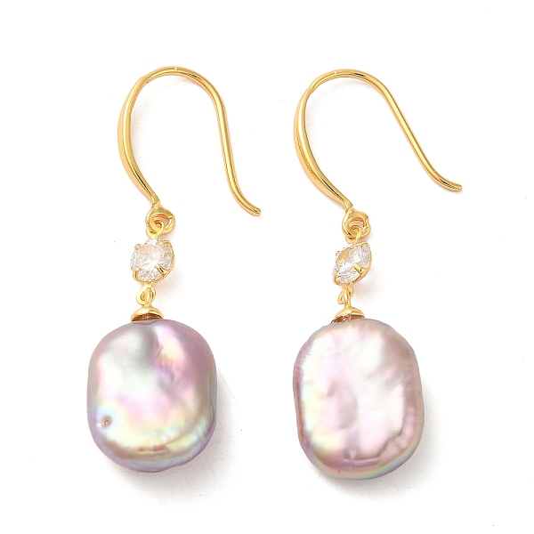 PandaHall Sterling Silver Dangle Earrings, with Natural Pearl, Cubic Zirconia, Jewely for Women, Oval, Real 18K Gold Plated, 38x12mm...
PandaHall Sterling Silver Dangle Earrings, with Natural Pearl, Cubic Zirconia, Jewely for Women, Oval, Real 18K Gold Plated, 38x12mm...