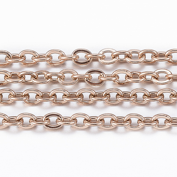 PandaHall 3.28 Feet Ion Plating(IP) 304 Stainless Steel Cable Chains, Soldered, Flat Oval, Rose Gold, 2.5x2x0.5mm 304 Stainless Steel
PandaHall 3.28 Feet Ion Plating(IP) 304 Stainless Steel Cable Chains, Soldered, Flat Oval, Rose Gold, 2.5x2x0.5mm 304 Stainless Steel