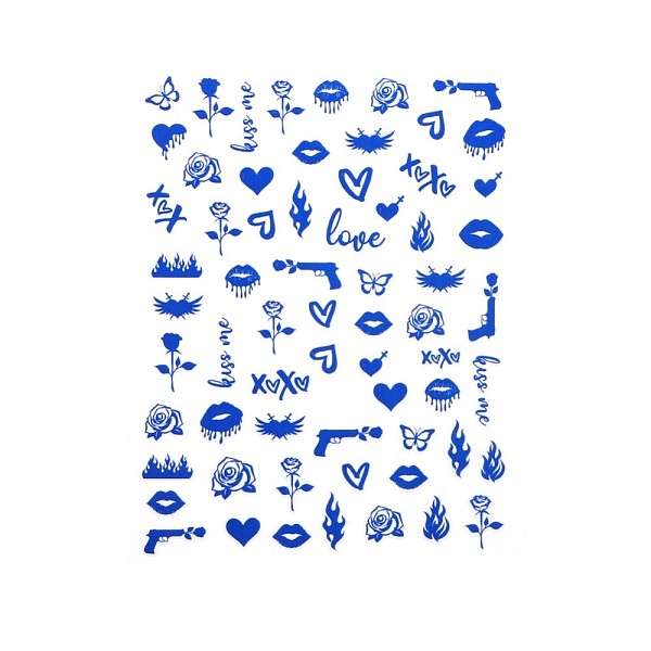 PandaHall Nail Art Stickers Decals, with Self Adhesive, for Nail Tips Decorations, Lip Pattern, 10x7.9cm Paper Lip Blue
PandaHall Nail Art Stickers Decals, with Self Adhesive, for Nail Tips Decorations, Lip Pattern, 10x7.9cm Paper Lip Blue