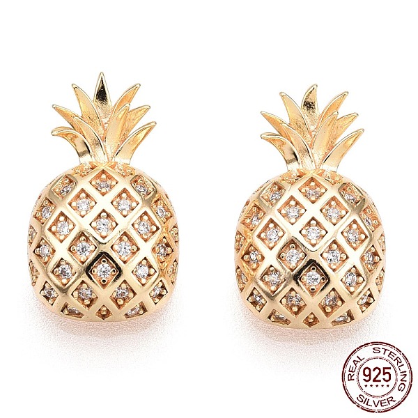 PandaHall 925 Sterling Silver Micro Pave Cubic Zirconia Pendants, with S925 Stamp, Pineapple Charms, Nickel Free, Real 18K Gold Plated..., Clear
PandaHall 925 Sterling Silver Micro Pave Cubic Zirconia Pendants, with S925 Stamp, Pineapple Charms, Nickel Free, Real 18K Gold Plated..., Clear