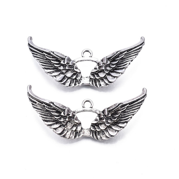PandaHall Rack Plating Tibetan Style Alloy Pendants, Cadmium Free & Lead Free, Wing, Antique Silver, 23.5x48x8mm, Hole: 2.5mm Alloy Wing
PandaHall Rack Plating Tibetan Style Alloy Pendants, Cadmium Free & Lead Free, Wing, Antique Silver, 23.5x48x8mm, Hole: 2.5mm Alloy Wing