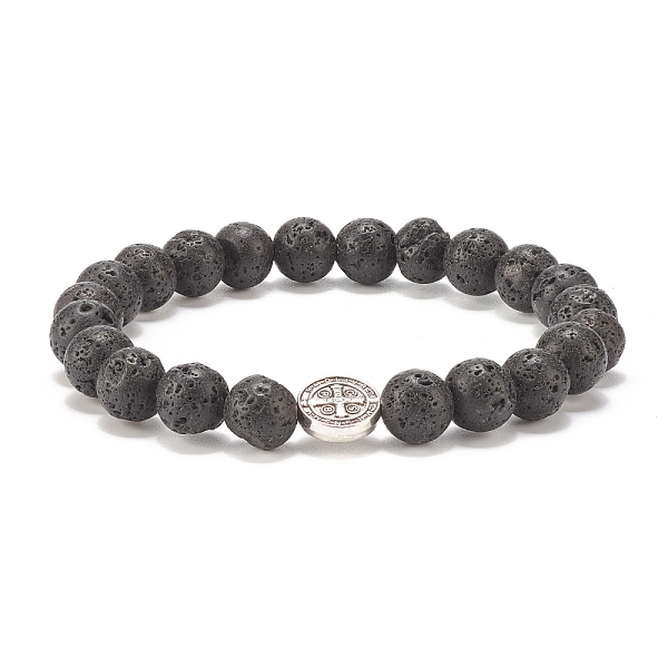PandaHall Natural Lava Rock Stretch Bracelet with Alloy Cross Coin, Essential Oil Gemstone Jewelry for Women, Inner Diameter: 2-1/8 inch...
PandaHall Natural Lava Rock Stretch Bracelet with Alloy Cross Coin, Essential Oil Gemstone Jewelry for Women, Inner Diameter: 2-1/8 inch...