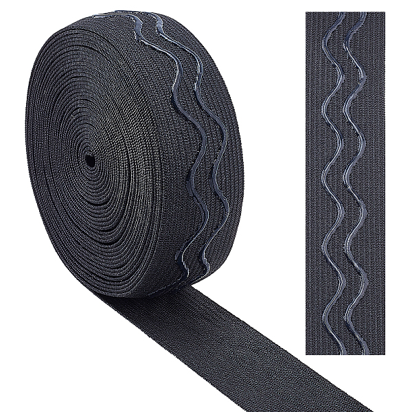PandaHall GORGECRAFT 5 Yards 25mm Wide Non-Slip Elastic Ribbon Wave Silicone Elastic Gripper Band Stretch Rubbers Elastic Belt for DIY..., Black
PandaHall GORGECRAFT 5 Yards 25mm Wide Non-Slip Elastic Ribbon Wave Silicone Elastic Gripper Band Stretch Rubbers Elastic Belt for DIY..., Black