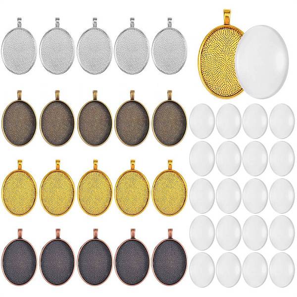 PandaHall DIY Pendant Making Kits, Including 20Pcs 4 Colors Alloy Pendant Cabochon Settings & 20Pcs Transparent Oval Glass Cabochons, Mixed...
PandaHall DIY Pendant Making Kits, Including 20Pcs 4 Colors Alloy Pendant Cabochon Settings & 20Pcs Transparent Oval Glass Cabochons, Mixed...