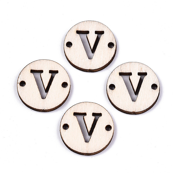 PandaHall Unfinished Natural Poplar Wood Links Connectors, Laser Cut, Flat Round with Word, Letter.V, 19.5x2.5mm, Hole: 2mm Wood Letter V
PandaHall Unfinished Natural Poplar Wood Links Connectors, Laser Cut, Flat Round with Word, Letter.V, 19.5x2.5mm, Hole: 2mm Wood Letter V