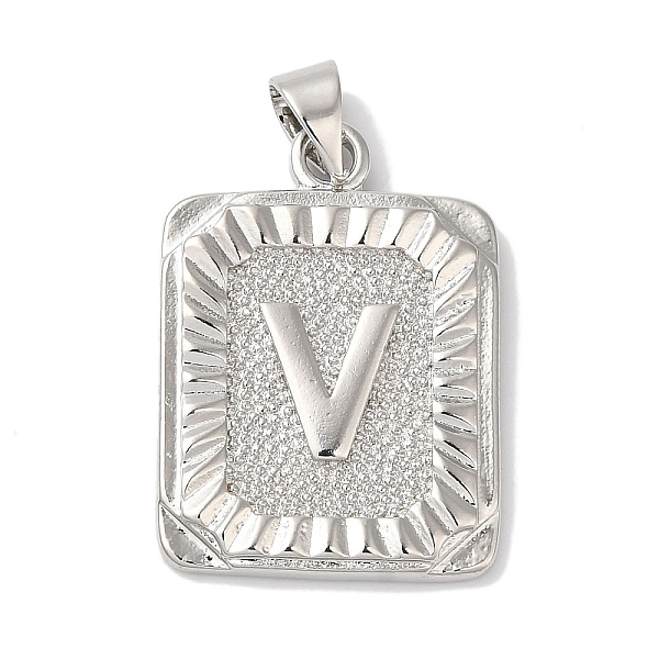 PandaHall Rack Plating Brass Pendants, Long-Lasting Plated, Lead Free & Cadmium Free, Square with Letter Charms, Letter V, 24x17x2.5mm, Hole...
PandaHall Rack Plating Brass Pendants, Long-Lasting Plated, Lead Free & Cadmium Free, Square with Letter Charms, Letter V, 24x17x2.5mm, Hole...