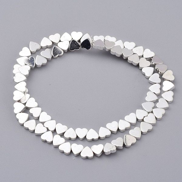 PandaHall Non-magnetic Synthetic Hematite Beads Strands, Galvanic Plating(Color Retention for 1 Year), Heart, Silver Plated, 6x6x2mm, Hole...
PandaHall Non-magnetic Synthetic Hematite Beads Strands, Galvanic Plating(Color Retention for 1 Year), Heart, Silver Plated, 6x6x2mm, Hole...