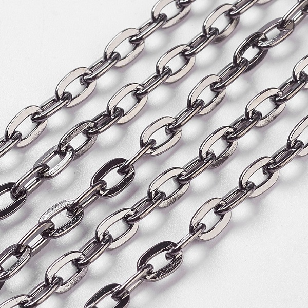 PandaHall Iron Cable Chains, Unwelded, with Spool, Flat Oval, Cadmium Free & Lead Free, Gunmetal, 7x4x1mm, about 164.04 Feet(50m)/roll Iron
PandaHall Iron Cable Chains, Unwelded, with Spool, Flat Oval, Cadmium Free & Lead Free, Gunmetal, 7x4x1mm, about 164.04 Feet(50m)/roll Iron