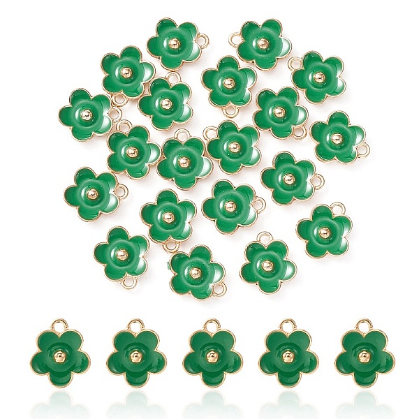 PandaHall Light Gold Plated Alloy Enamel Pendants, Flower Charm, Green, 13x11.5x3mm, Hole: 1.6mm Alloy+Enamel Flower Green
PandaHall Light Gold Plated Alloy Enamel Pendants, Flower Charm, Green, 13x11.5x3mm, Hole: 1.6mm Alloy+Enamel Flower Green