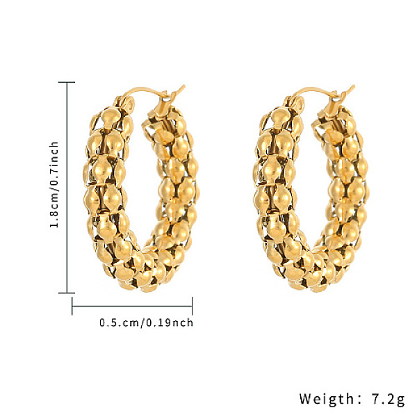 PandaHall 304 Stainless Steel Hoop Earrings for Women, Golden, 18x5mm 304 Stainless Steel Ring
PandaHall 304 Stainless Steel Hoop Earrings for Women, Golden, 18x5mm 304 Stainless Steel Ring