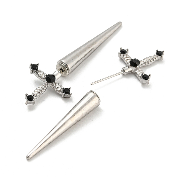 PandaHall Alloy with Rhinestone Front Back Stud Earrings, Gothic Sword Shape, Platinum, 46.5x16.5x5.5mm Rhinestone Tool
PandaHall Alloy with Rhinestone Front Back Stud Earrings, Gothic Sword Shape, Platinum, 46.5x16.5x5.5mm Rhinestone Tool