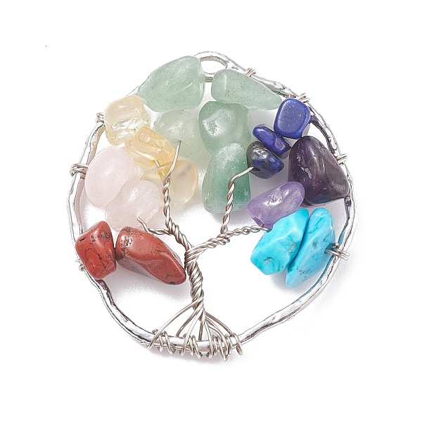 PandaHall Alloy Gemstone Chip Pendants, Natural Green Aventurine & Red Jasper & Rose Quartz & Citrine & Lapis Lazuli & Amethyst, Synthetic...
PandaHall Alloy Gemstone Chip Pendants, Natural Green Aventurine & Red Jasper & Rose Quartz & Citrine & Lapis Lazuli & Amethyst, Synthetic...