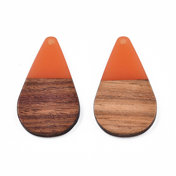 PandaHall Transparent Resin & Walnut Wood Pendants, Teardrop Shape Charm, Coral, 38x22x3mm, Hole: 2mm Resin+Wood Teardrop Red
PandaHall Transparent Resin & Walnut Wood Pendants, Teardrop Shape Charm, Coral, 38x22x3mm, Hole: 2mm Resin+Wood Teardrop Red