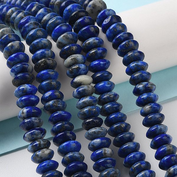 PandaHall Natural Lapis Lazuli Beads Strands, Saucer Beads, Rondelle, 6~6.5x3mm, Hole: 1mm, about 118~119pcs/strand, 15.35''(39cm) Lapis...
PandaHall Natural Lapis Lazuli Beads Strands, Saucer Beads, Rondelle, 6~6.5x3mm, Hole: 1mm, about 118~119pcs/strand, 15.35''(39cm) Lapis...