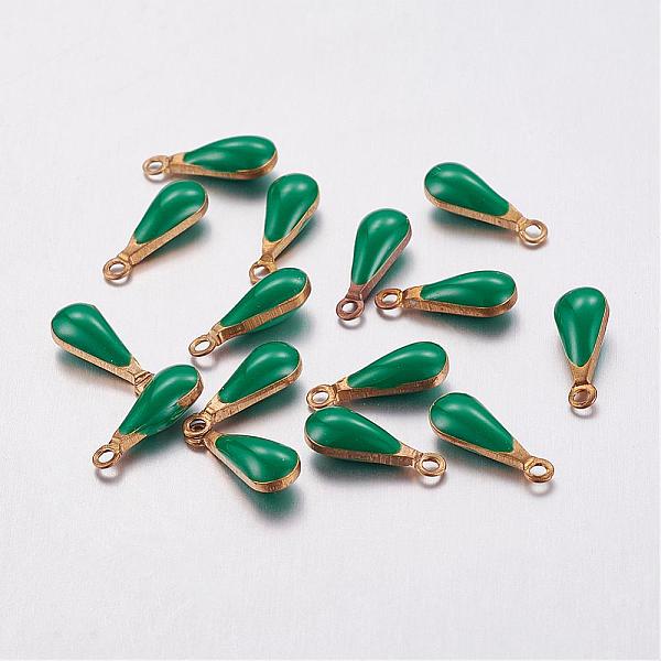PandaHall Antique Golden Plated Brass Enamel Teardrop Charms, Enamelled Sequins, Green, 11x4x3mm, Hole: 1mm Brass+Enamel Teardrop Green
PandaHall Antique Golden Plated Brass Enamel Teardrop Charms, Enamelled Sequins, Green, 11x4x3mm, Hole: 1mm Brass+Enamel Teardrop Green