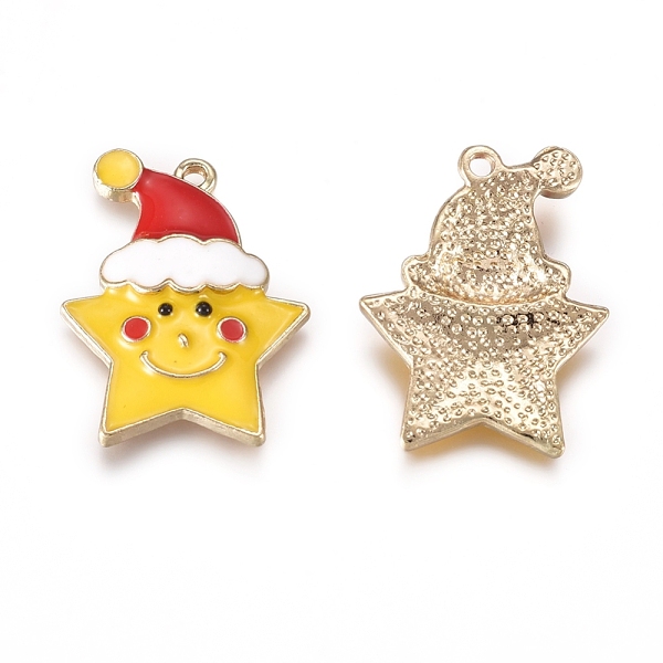 PandaHall Alloy Enamel Pendants, for Christmas, Star, Yellow, Golden, 26x20x3.5mm, Hole: 1.6mm Alloy+Enamel Star Yellow
PandaHall Alloy Enamel Pendants, for Christmas, Star, Yellow, Golden, 26x20x3.5mm, Hole: 1.6mm Alloy+Enamel Star Yellow