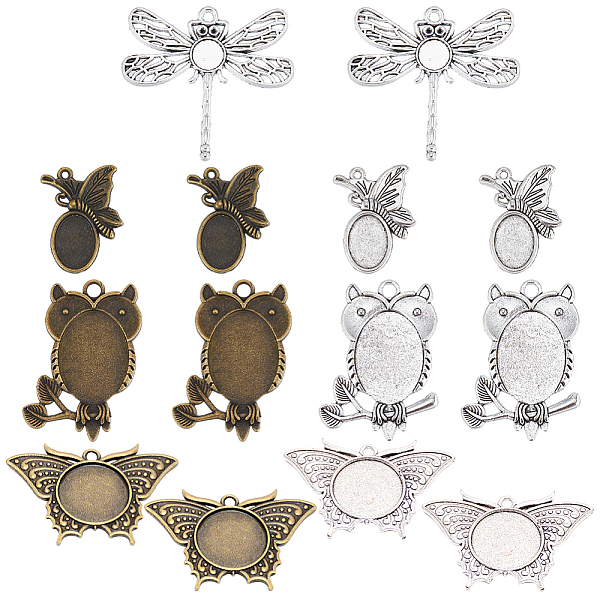 PandaHall SUNNYCLUE 14Pcs 7 Styles Tibetan Style Alloy Pendant Cabochon Settings, Mixed Shapes, Mixed Color, 28~56x24~46.5x2~3mm, Hole...
PandaHall SUNNYCLUE 14Pcs 7 Styles Tibetan Style Alloy Pendant Cabochon Settings, Mixed Shapes, Mixed Color, 28~56x24~46.5x2~3mm, Hole...