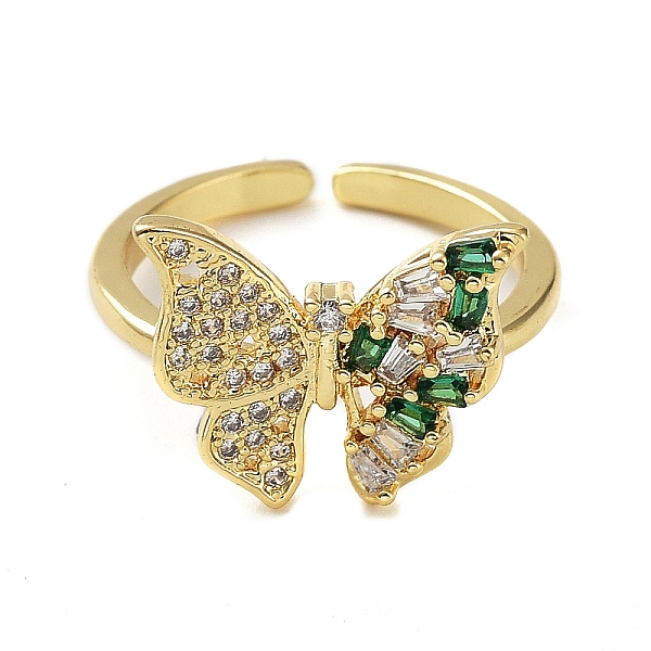 PandaHall Green Cubic Zirconia Butterfly Cuff Ring, Exquisite Brass Open Ring for Women, Cadmium Free & Lead Free, Real 18K Gold Plated, US...
PandaHall Green Cubic Zirconia Butterfly Cuff Ring, Exquisite Brass Open Ring for Women, Cadmium Free & Lead Free, Real 18K Gold Plated, US...