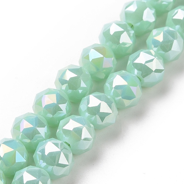 PandaHall Electroplate Opaque Glass Beads Strands, AB Color Plated, Faceted, Round, Medium Aquamarine, 8x7.5mm, Hole: 1.5mm, about...
PandaHall Electroplate Opaque Glass Beads Strands, AB Color Plated, Faceted, Round, Medium Aquamarine, 8x7.5mm, Hole: 1.5mm, about...