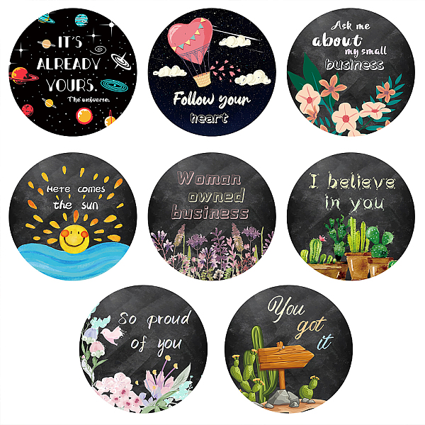 PandaHall PVC Wall Sticker, for Window or Stairway Home Decoration, Flat Round, Colorful, Mixed Patterns, 16x0.03cm, 8pcs/set Plastic Round
PandaHall PVC Wall Sticker, for Window or Stairway Home Decoration, Flat Round, Colorful, Mixed Patterns, 16x0.03cm, 8pcs/set Plastic Round
