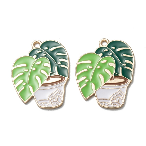 PandaHall Alloy Enamel Pendants, Cadmium Free & Lead Free, Pot Culture with Leaf, Light Gold, Lawn Green, 29.5x23x1.5mm, Hole: 2mm...
PandaHall Alloy Enamel Pendants, Cadmium Free & Lead Free, Pot Culture with Leaf, Light Gold, Lawn Green, 29.5x23x1.5mm, Hole: 2mm...