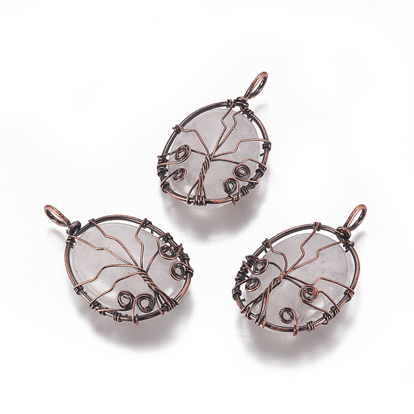 PandaHall Natural Quartz Crystal Pendants, with Brass Findings, Oval with Tree, Red Copper, 43.5x26x9mm, Hole: 5.5x4mm Quartz Crystal Oval
PandaHall Natural Quartz Crystal Pendants, with Brass Findings, Oval with Tree, Red Copper, 43.5x26x9mm, Hole: 5.5x4mm Quartz Crystal Oval