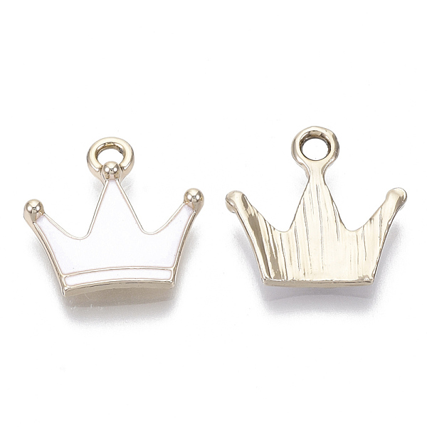 PandaHall Alloy Pendants, with Enamel, Light Gold, Crown, White, 15x16x2.5mm, Hole: 2mm Alloy+Enamel Crown White
PandaHall Alloy Pendants, with Enamel, Light Gold, Crown, White, 15x16x2.5mm, Hole: 2mm Alloy+Enamel Crown White