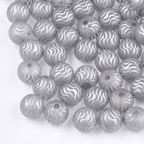 PandaHall Electroplate Glass Beads, Frosted, Round with Wave Pattern, Silver, 8~8.5mm, Hole: 1.5mm Glass Round Silver
PandaHall Electroplate Glass Beads, Frosted, Round with Wave Pattern, Silver, 8~8.5mm, Hole: 1.5mm Glass Round Silver