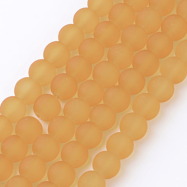 PandaHall Transparent Glass Bead Strands, Frosted, Round, Goldenrod, 8mm, Hole: 1~1.6mm, about 99pcs/strand, 31.4 inch Glass Round Gold
PandaHall Transparent Glass Bead Strands, Frosted, Round, Goldenrod, 8mm, Hole: 1~1.6mm, about 99pcs/strand, 31.4 inch Glass Round Gold