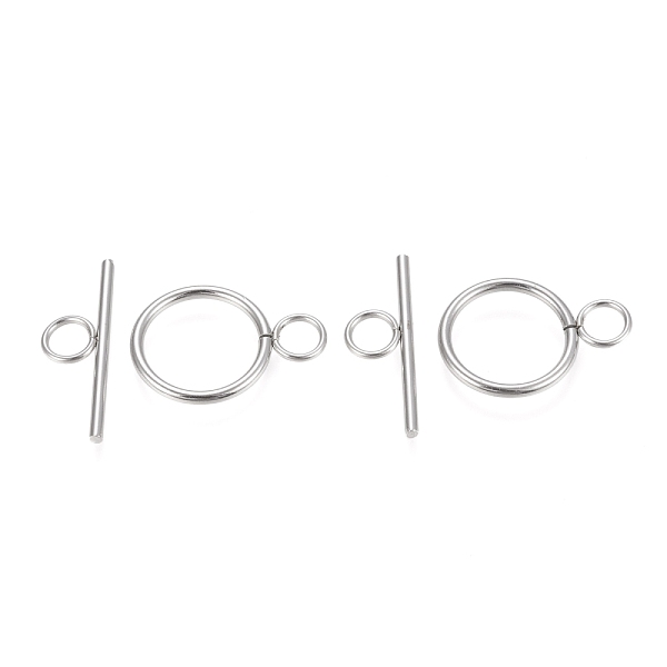 PandaHall 304 Stainless Steel Toggle Clasps, Ring, Stainless Steel Color, Ring: 27.5x19.5x2mm, Hole: 5.5mm, Bar: 30x10x2mm, Hole: 5.5mm 304...
PandaHall 304 Stainless Steel Toggle Clasps, Ring, Stainless Steel Color, Ring: 27.5x19.5x2mm, Hole: 5.5mm, Bar: 30x10x2mm, Hole: 5.5mm 304...