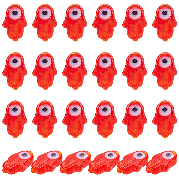 PandaHall Handmade Evil Eye Lampwork Beads Strands, Hamsa Hand, Red, 14~15x10x4mm, Hole: 1mm, about 28pcs/strand, 15.75 inch(40cm) Lampwork...
PandaHall Handmade Evil Eye Lampwork Beads Strands, Hamsa Hand, Red, 14~15x10x4mm, Hole: 1mm, about 28pcs/strand, 15.75 inch(40cm) Lampwork...