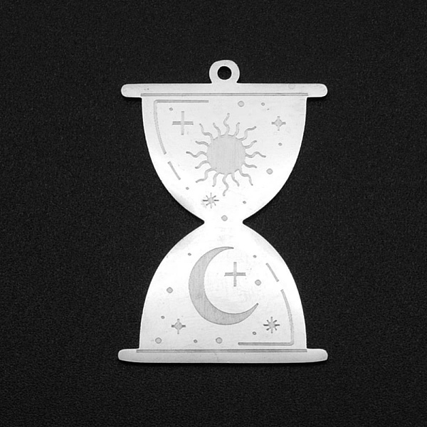 PandaHall 201 Stainless Steel Pendants, Laser Cut, Hourglass/Sand Clock with Moon & Sun, Stainless Steel Color, 33x22x1mm, Hole: 1.4mm 201...
PandaHall 201 Stainless Steel Pendants, Laser Cut, Hourglass/Sand Clock with Moon & Sun, Stainless Steel Color, 33x22x1mm, Hole: 1.4mm 201...